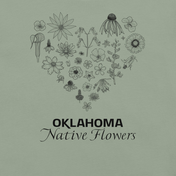 Heart of Oklahoma - Native Flowers (Bella+Canvas) - Image 3