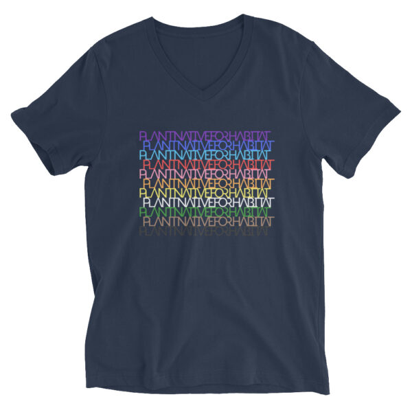 Plant Natie For Habitat - Unisex Short Sleeve V-Neck T-Shirt - Image 2